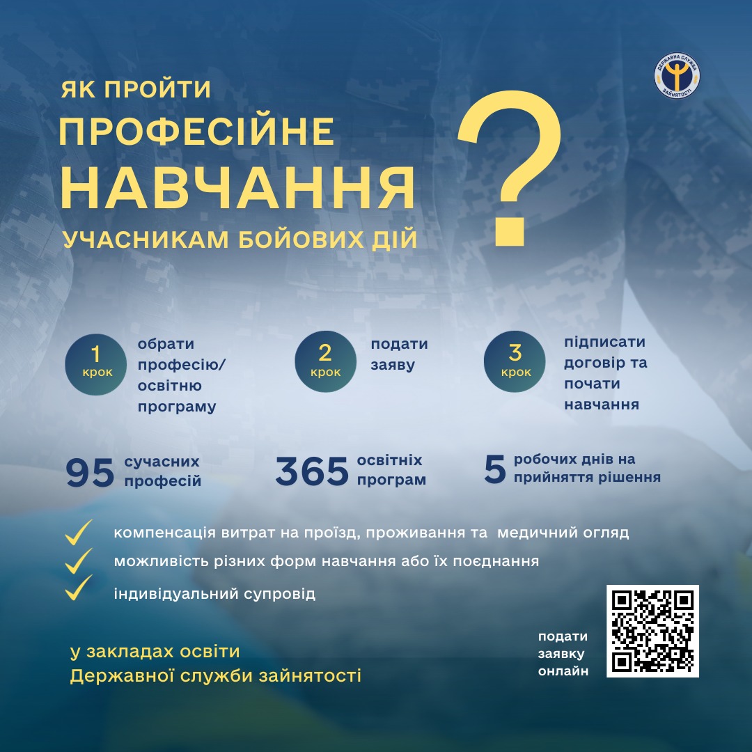 Як ветеранам пройти безкоштовне навчання?